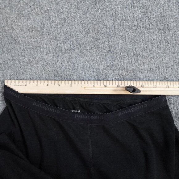 Patagonia Womens Pants Large Black Solid Base Layer Capilene - Picture 4 of 8
